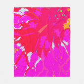 Elegant Roze Abstract Patroon Fleece Deken (Voorkant)