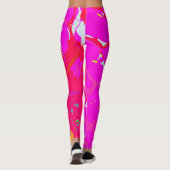 Elegant Roze Abstract Patroon Leggings (Achterkant)