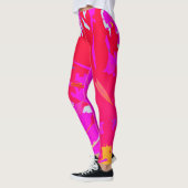 Elegant Roze Abstract Patroon Leggings (Links)