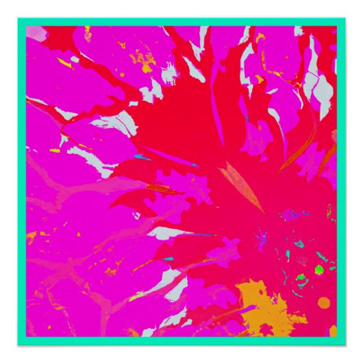 Elegant Roze Abstract Patroon Perfect Poster (Voorkant)