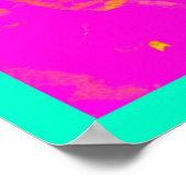 Elegant Roze Abstract Patroon Poster (Hoek)