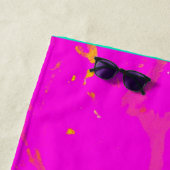 Elegant Roze Abstract Patroon Strandlaken (In situ)