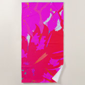 Elegant Roze Abstract Patroon Strandlaken (Voorkant)