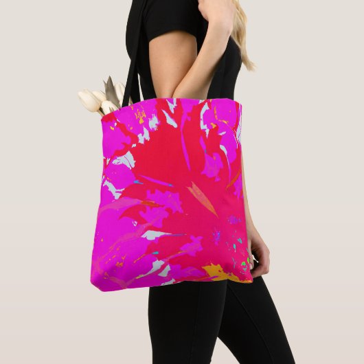 Elegant Roze Abstract Patroon Tote Bag (Dichtbij)