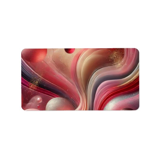 Elegant roze Abstract retour adreslabel Etiket (Voorkant)