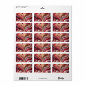 Elegant roze Abstract retour adreslabel Etiket (Full Sheet)