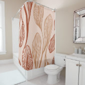 Elegant roze Abstracte lederen lijn Douchegordijn (In situ)