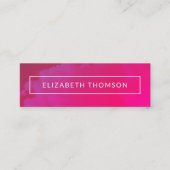 Elegant roze Abstracte Makeup kunstenaar Mini Visitekaartje (Voorkant)