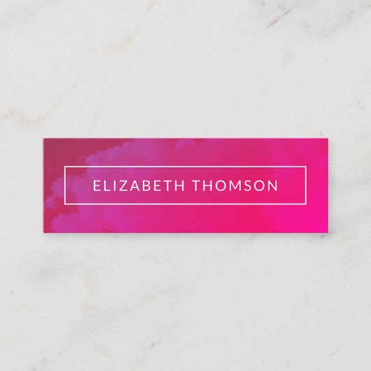 Elegant roze Abstracte Makeup kunstenaar Mini Visitekaartje (Voorkant)