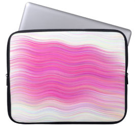 Elegant roze Abstracte Waves-laptophoes Laptop Sleeve