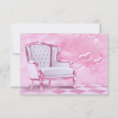 Elegant roze Afro-Amerikaans Baby shower RSVP (Achterkant)
