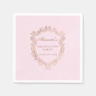 Elegant roze afstudeerfeest servet