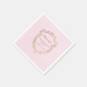 Elegant roze afstudeerfeest servet (Hoek)