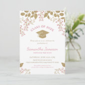 Elegant roze Afstuderen, van 2022 Kaart (Staand voorkant)