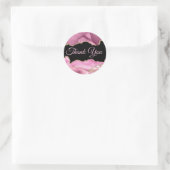Elegant Roze Agate Hartelijk dank Ronde Sticker (Tas)