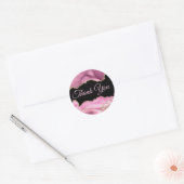 Elegant Roze Agate Hartelijk dank Ronde Sticker (Envelop)