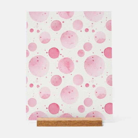 Elegant roze aquarel acryl bord (Voorkant)