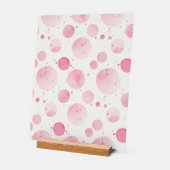 Elegant roze aquarel acryl bord (Hoek)