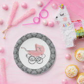 Elegant roze Baby Baby shower Bord (Feest)