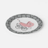 Elegant roze Baby Baby shower Bord (Gekanteld)