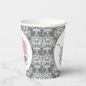 Elegant Roze Baby Buggy Baby shower Papieren Bekers (Rechts)