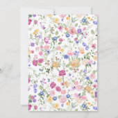 Elegant roze Baby in bloei meisje Baby shower Kaart (Achterkant)