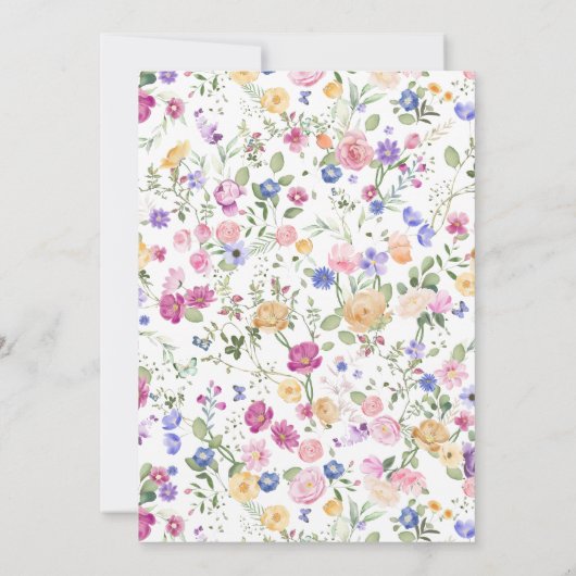 Elegant roze Baby in bloei meisje Baby shower Kaart (Achterkant)