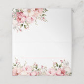 Elegant roze Baby in bloei meisje Baby shower Plaatskaartje (Buitenkant ongevouwen)