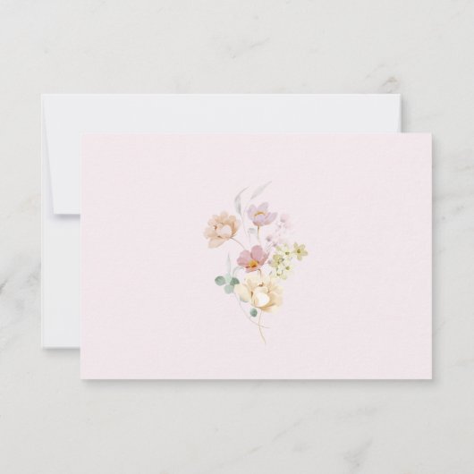 Elegant roze Baby in het Baby shower Bloom Bedankkaart (Achterkant)