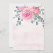 Elegant roze Baby in het Baby shower Bloom Kaart (Achterkant)