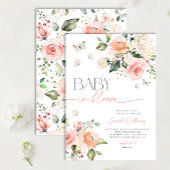 Elegant roze Baby in het Baby shower van het Meisj Kaart