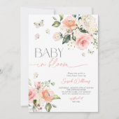 Elegant roze Baby in het Baby shower van het Meisj Kaart (Voorkant)