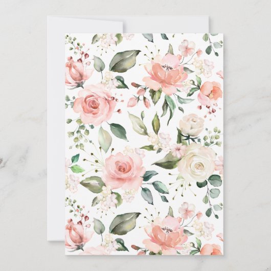 Elegant roze Baby in het Baby shower van het Meisj Kaart (Achterkant)