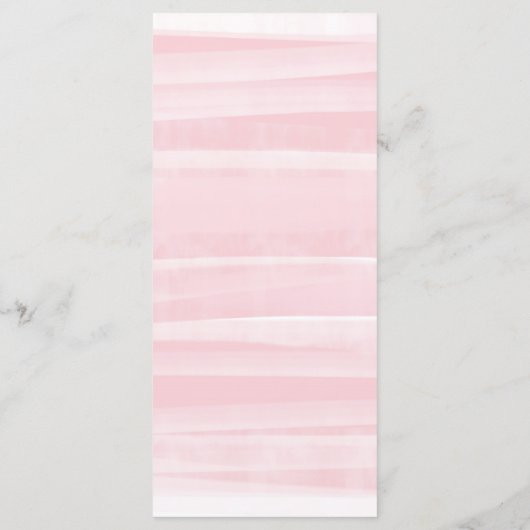 Elegant roze Baby in het Baby shower van het Meisj Menu (Achterkant)