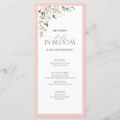 Elegant roze Baby in het Baby shower van het Meisj Menu (Voorkant)