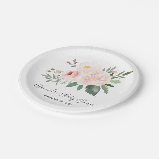Elegant roze Baby shower Bord (Gekanteld)