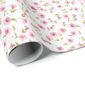 Elegant roze Baby shower Cadeaupapier (Rol Hoek)