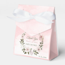 Elegant roze Baby shower dank u Bedankdoosjes