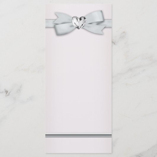 Elegant Roze Baby shower Menu Kaarten (Achterkant)