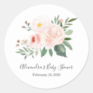 Elegant roze Baby shower Sticker