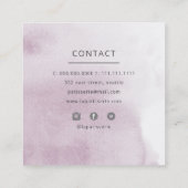 Elegant roze bakkerij voor de bakkerij van het bru vierkante visitekaartje (Achterkant)