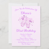 Elegant Roze Ballet Birthday Pointe Shoes Kaart (Voorkant)