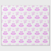 Elegant Roze Ballet Birthday Tutu & Pointe Shoes Cadeaupapier (Vlak)