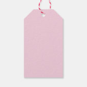 Elegant roze ballon Baby shower dank u Cadeaulabel (Achterkant)
