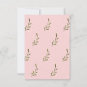 Elegant Roze Baptism/Christening Uitnodiging (Achterkant)