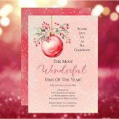 Elegant roze Bauble meest prachtige tijd jaar fees Kaart