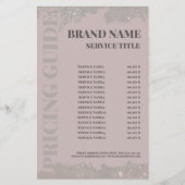 Elegant Roze Beauty Salon Price List Flyer (Voorkant)