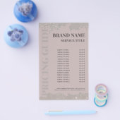 Elegant Roze Beauty Salon Price List Flyer (Enkel)