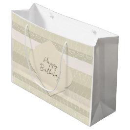 Elegant Roze Beige Geometrisch Patroon Groot Cadeauzakje