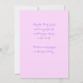 Elegant roze bevestiging florkruis kaart (Achterkant)